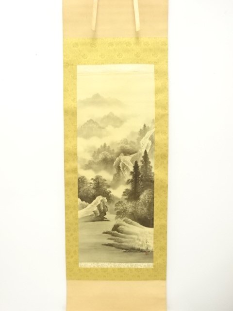JAPANESE COLLECTIBLE / HANGING SCROLL / INK / LANDSCAPE BY ITO SHUNREI